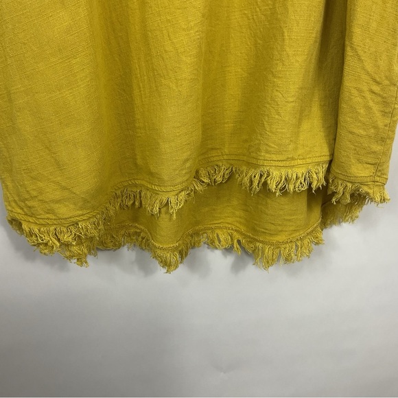 Umgee Sleeveless Linen Blend Fringe Dress Size Small - Picture 2 of 8